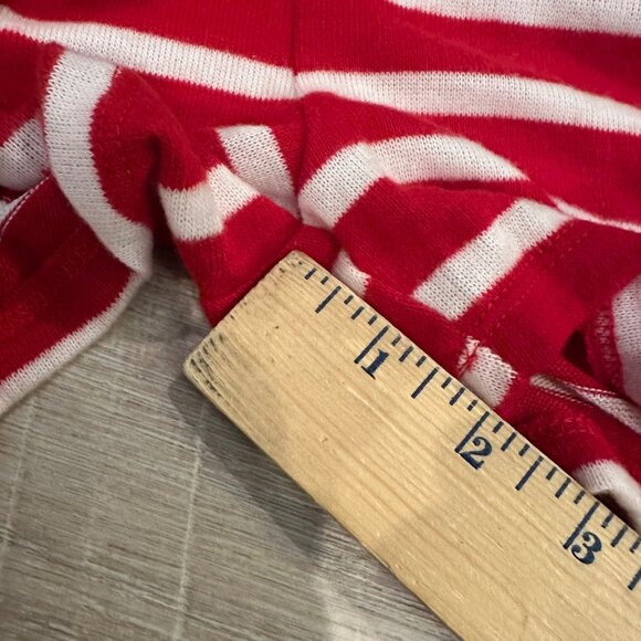 Striped Red & White Long-Sleeve PAJAMAS Matching High-Waisted Shorts Colsie M NE - Picture 3 of 9